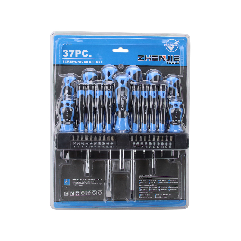 37pcs Ergonomically ডিজাইন করা হ্যান্ডেল স্ক্রু ড্রাইভার বিট সেট