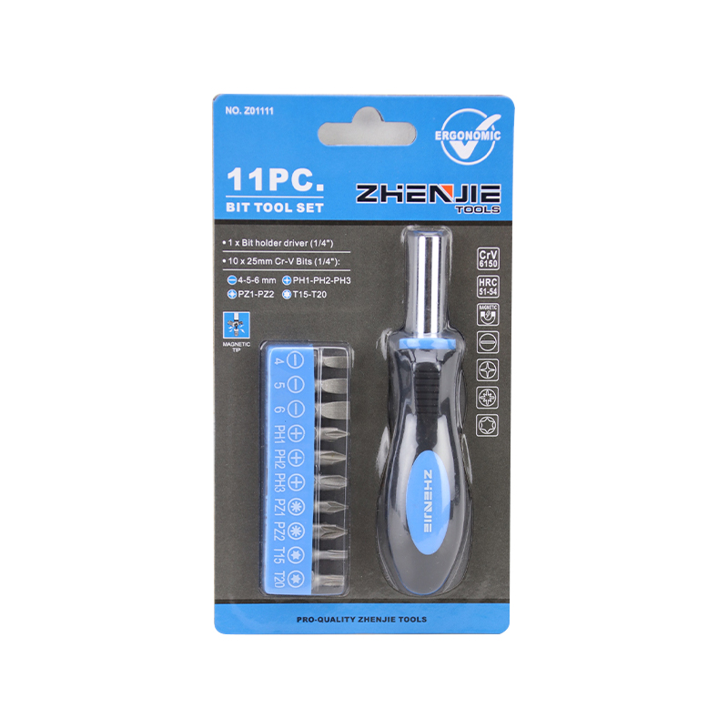 11pcs Slotted Phillips Pozidriv Torx Ratchet বিট সেট