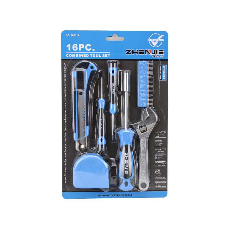 16pcs স্ক্রু ড্রাইভার বিট হেক্স কী রেঞ্চ পরিমাপ টেপ সেট