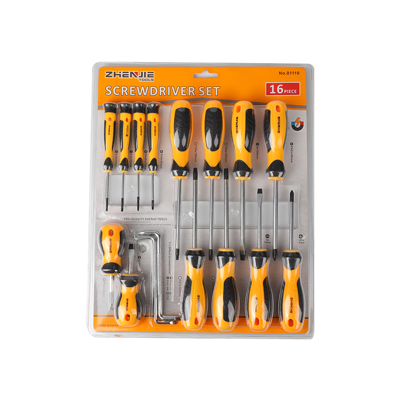 16pcs স্লটেড ফিলিপস এবং টরক্স স্ক্রু ড্রাইভার সেট