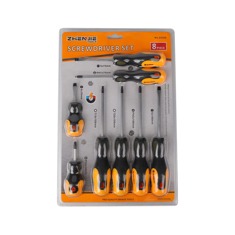 8pcs Slotted Phillips Torx CRV স্ক্রু ড্রাইভার সেট
