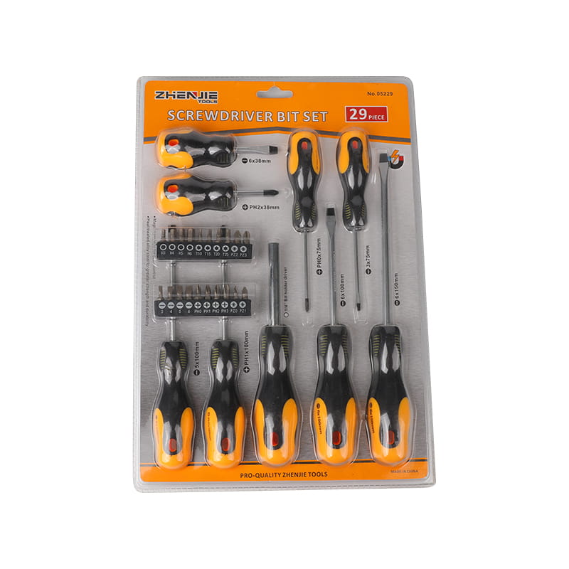 29pcs Slotted Phillips Pozidriv Hex Torx CRV স্ক্রু ড্রাইভার বিট সেট