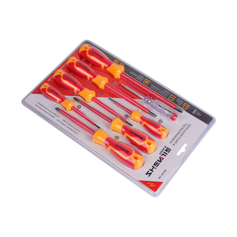 8Pcs ইনসুলেটেড স্লটেড ফিলিপস স্ক্রু ড্রাইভার কিট