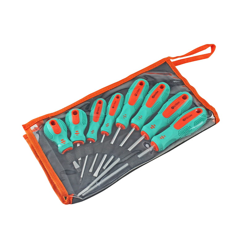 8pcs #2x38-#0x75-#1x100-#2x150mm স্লটেড এবং ফিলিপস ইনসুলেটেড স্ক্রু ড্রাইভার সেট