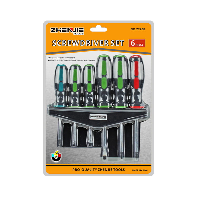 6pcs Slotted Phillips Pozidriv CRV স্ক্রু ড্রাইভার সেট