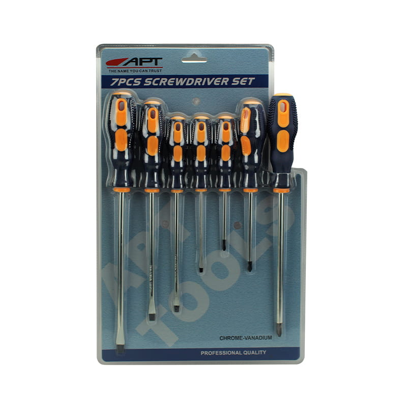 7pcs শক্ত এবং টেম্পারড ব্লেড CRV স্ক্রু ড্রাইভার সেট