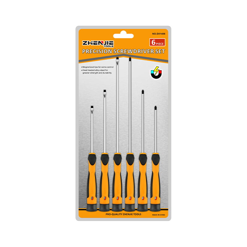 6pcs Slotted Phillips Torx লং ব্লেড যথার্থ স্ক্রু ড্রাইভার সেট