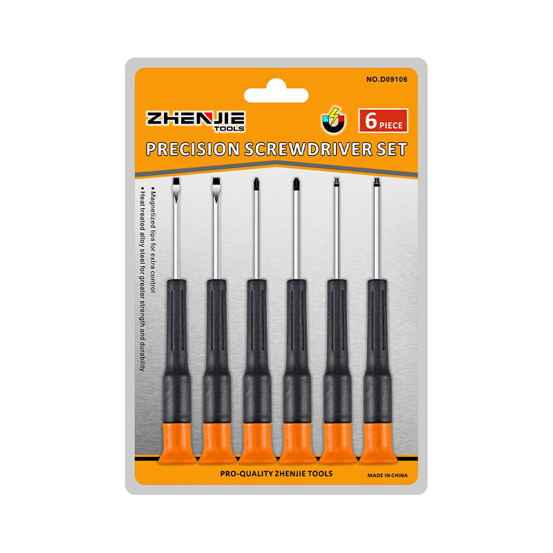 6pcs হ্যান্ডেল Ergonomically ডিজাইন করা স্লটেড ফিলিপস টরক্স CRV যথার্থ স্ক্রু ড্রাইভার সেট